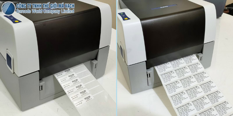 Máy in mã vạch in tem giá, tem phụ trong bán lẻ siêu thị