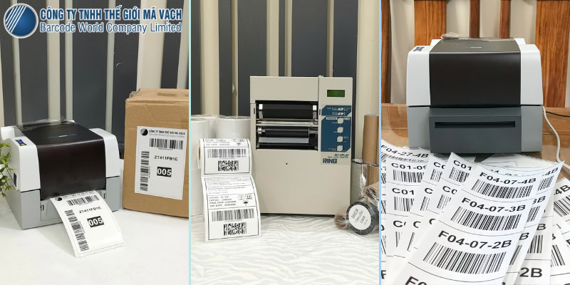 Máy in mã vạch in tem dán thùng, tem vận đơn, tem kệ hàng trong kho vận và logistics