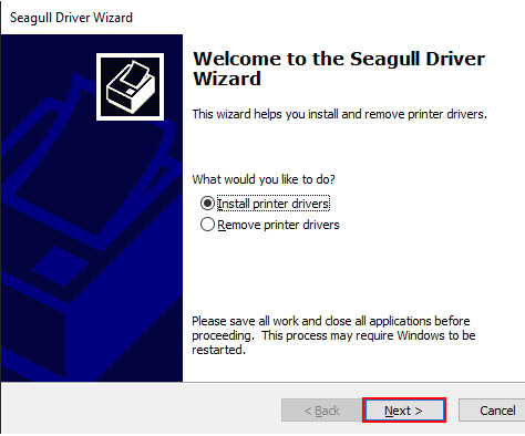 Tích vào “Install printer drivers”