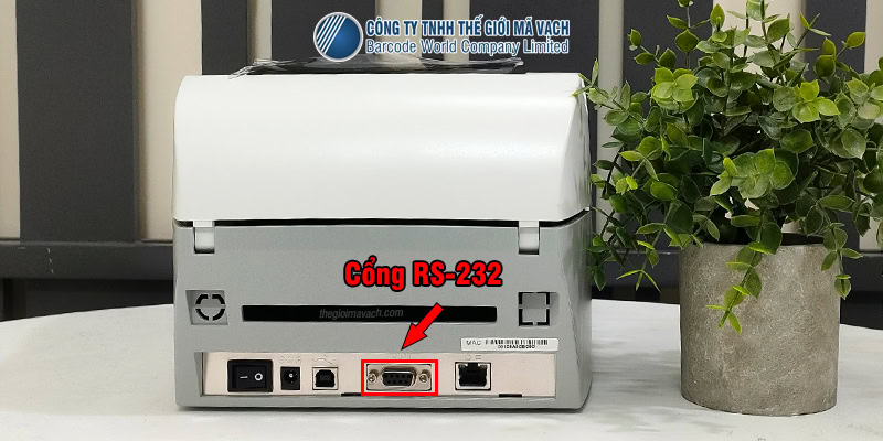 Kết nối máy in mã vạch với máy chủ qua cổng RS-232