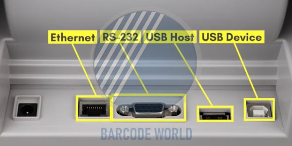 Máy in mã vạch Argox CX-2140 được tích hợp đồng thời nhiều loại cổng kết nối khác nhau