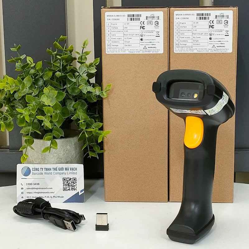 Máy quét mã vạch Unitech MS838B không dây
