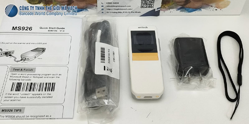 Máy quét mã vạch 2D Unitech MS926 tốc độ quét 30 khung hình/giây Máy quét mã vạch 2D Unitech MS926 tốc độ quét 30 khung hình/giây