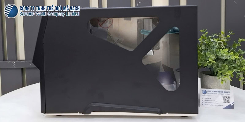 Máy in tem GoDEX ZX420+ công nghiệp bố trí khung trong suốt thuận tiện quan sát