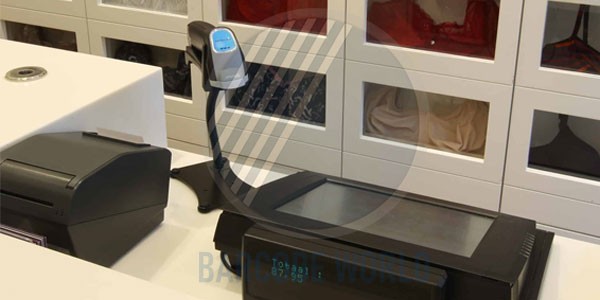 Máy quét mã vạch 1D Opticon OPR 3201 có dây tối ưu không gian cùng chân đế