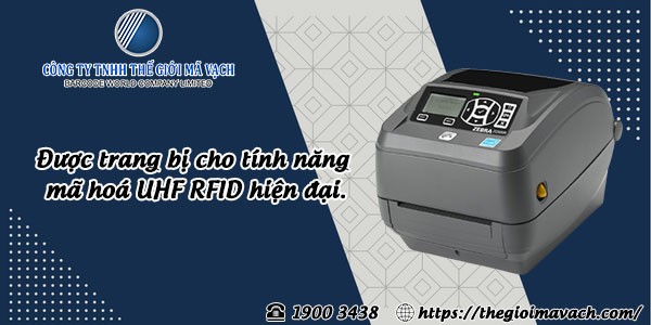 Máy in mã vạch RFID Zebra ZD500R để bàn đa tính năng