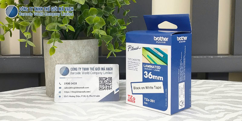 Nhãn in Brother TZe-261 (36mm) hàng nhập chính hãng