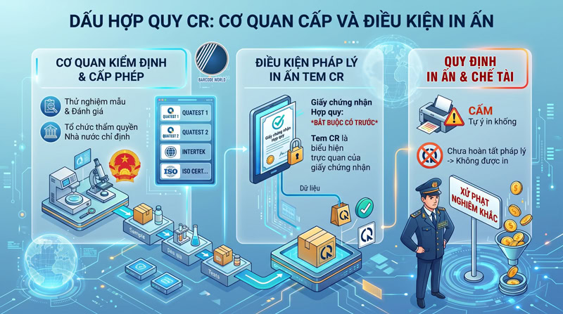 Cơ quan cấp giấy hợp quy CR và điều kiện in ấn tem Cơ quan cấp giấy hợp quy CR và điều kiện in ấn tem