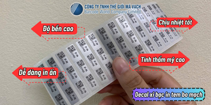 Decal xi bạc in tem bo mạch