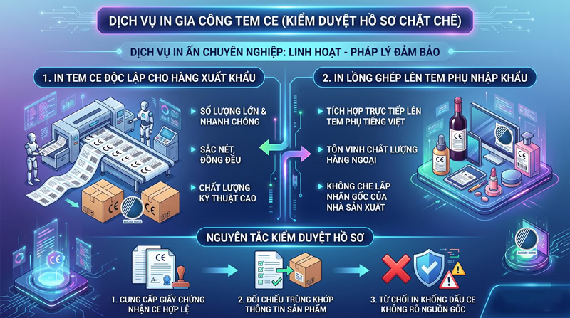 Dịch vụ gia công tem CE sản phẩm Dịch vụ gia công tem CE sản phẩm