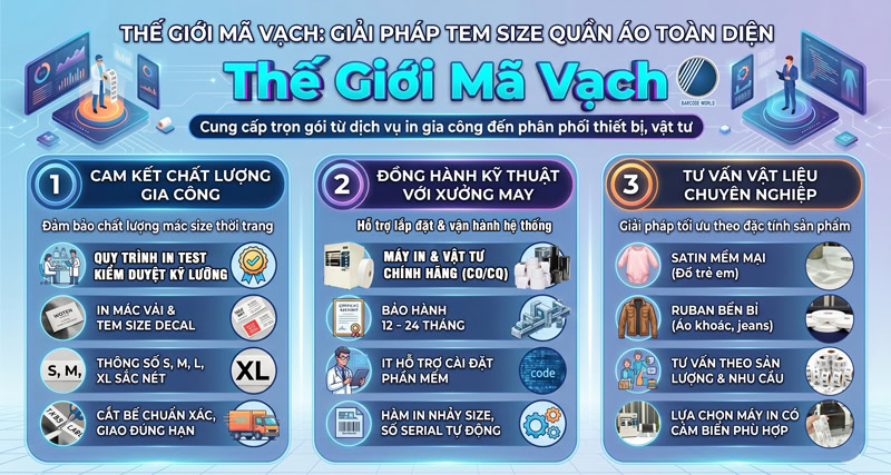 Giải pháp tem size quần áo toàn diện Thế Giới Mã Vạch Giải pháp tem size quần áo toàn diện Thế Giới Mã Vạch