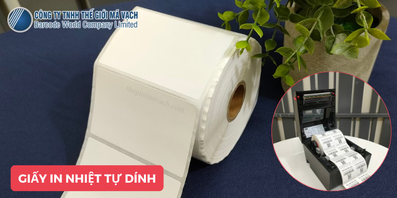 Giấy in nhiệt tự dính là decal có lớp phủ hóa chất đặc biệt và lớp đế có keo