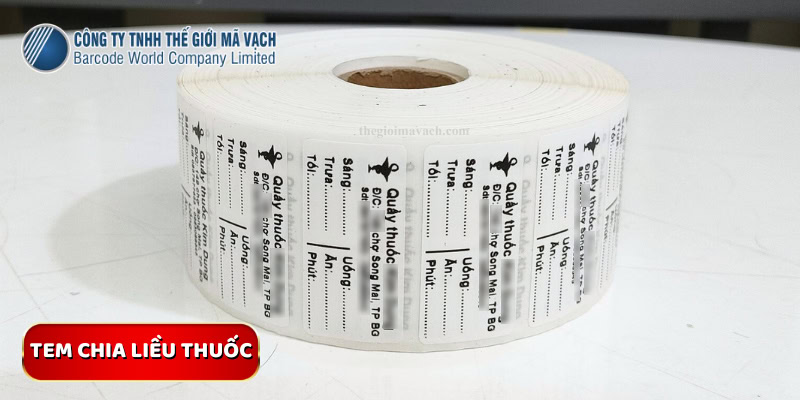 In gia công tem chia liều dùng thuốc (Mẫu 2)