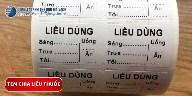 In gia công tem chia liều dùng thuốc (Mẫu 3)