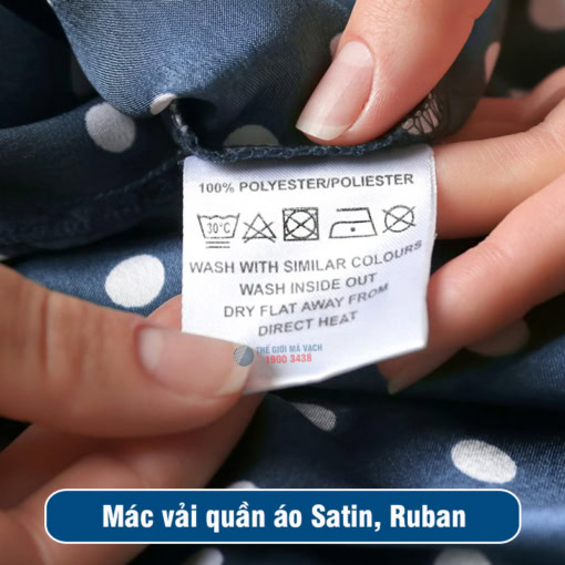 Mác vải quần áo satin, ruban giá tốt