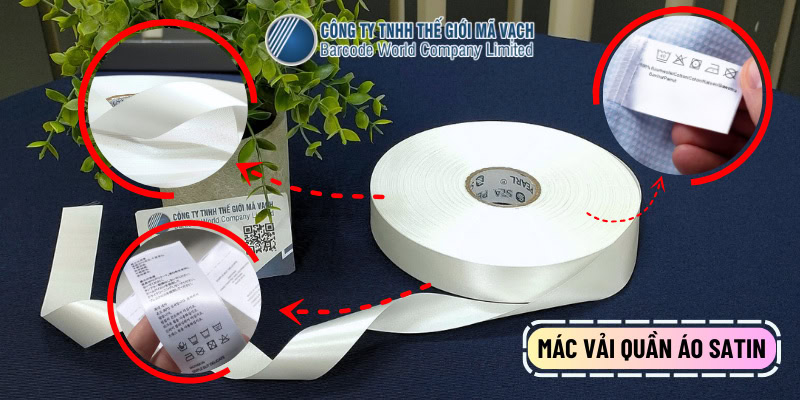 Mác vải quần áo chất liệu Satin