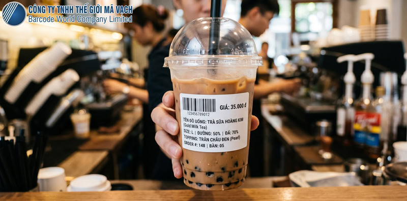 Tem dán ly nước uống Tem dán ly nước uống