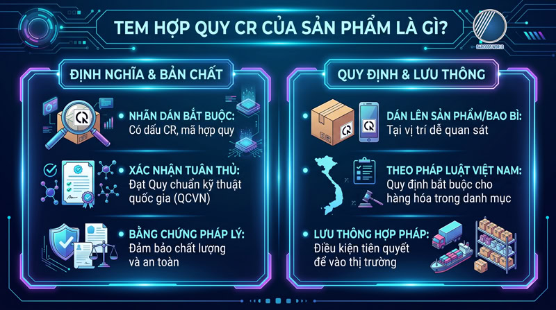Tem hợp quy CR của sản phẩm Tem hợp quy CR của sản phẩm