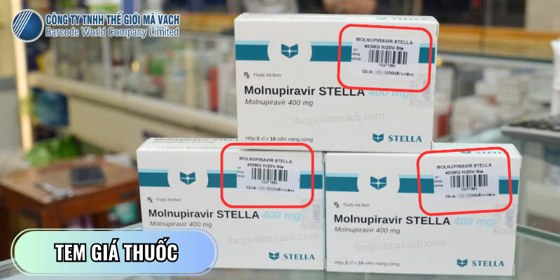 Tem mã vạch, giá tiền bán lẻ thuốc tối ưu hoạt động bán hàng