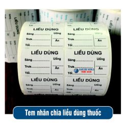 Tem nhãn dán chia liều dùng thuốc giá tốt