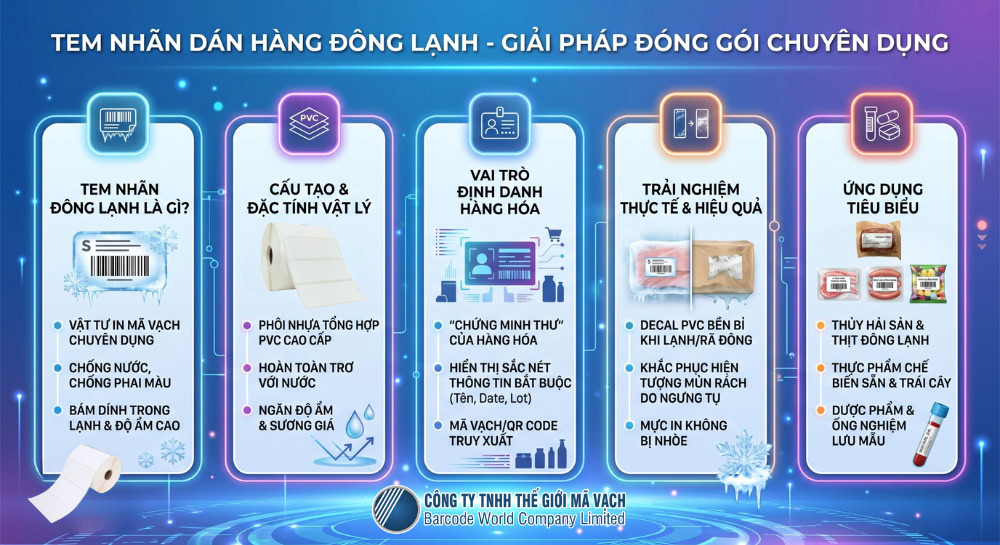 Tem nhãn dán hàng đông lạnh Tem nhãn dán hàng đông lạnh