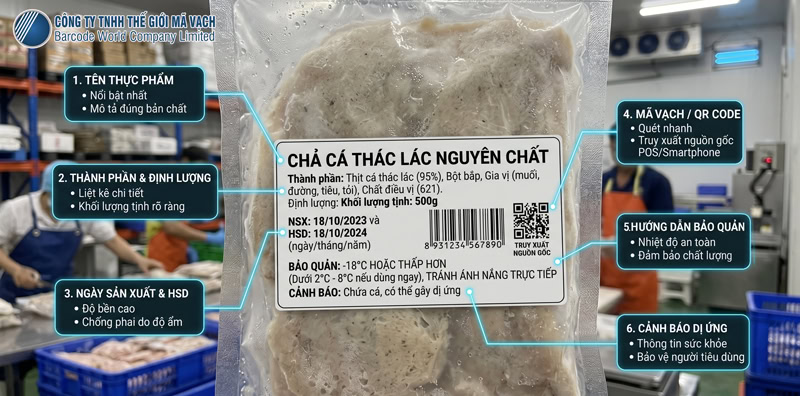Thực tế thông tin trên tem dán nhãn thực phẩm Thực tế thông tin trên tem dán nhãn thực phẩm