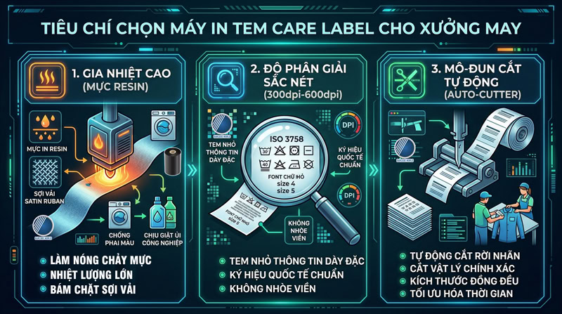 Tiêu chí chọn máy in tem care phù hợp Tiêu chí chọn máy in tem care phù hợp