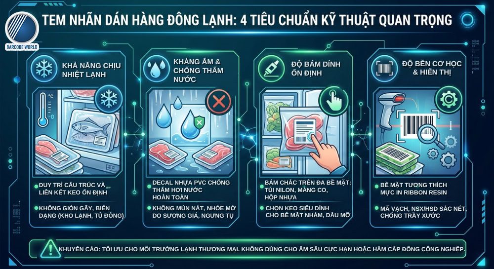 4 Tiêu chuẩn kỹ thuật bắt buộc của tem dán kho lạnh 4 Tiêu chuẩn kỹ thuật bắt buộc của tem dán kho lạnh