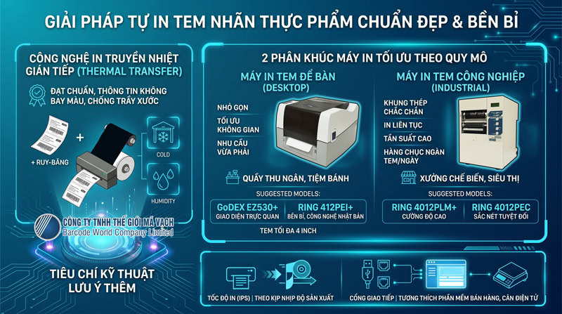 Tự in tem nhãn thực phẩm bền đẹp Tự in tem nhãn thực phẩm bền đẹp