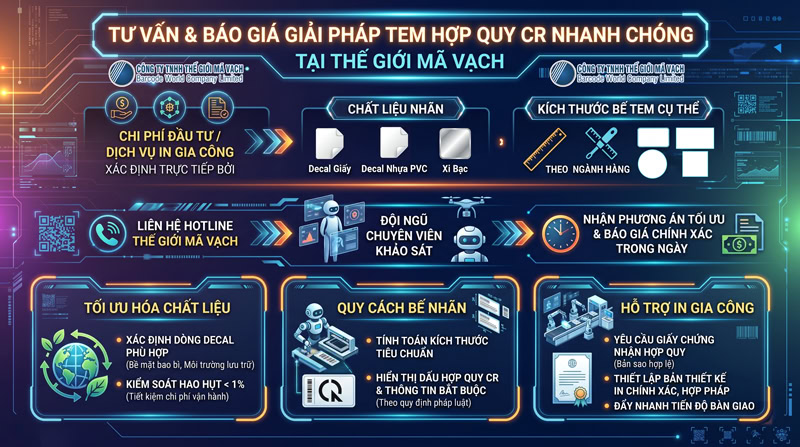 Tư vấn báo giá giải pháp in tem hợp quy CR Tư vấn báo giá giải pháp in tem hợp quy CR