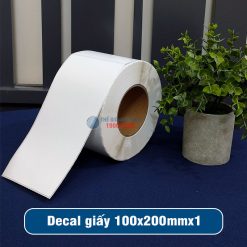 Decal giấy in mã vạch 100x200mm loại 1 tem 1 hàng giá tốt