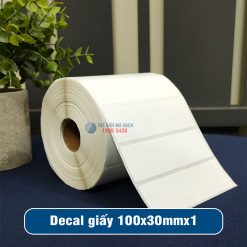 Decal giấy in mã vạch 100x30mm loại 1 tem 1 hàng giá tốt