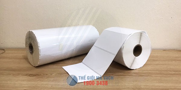 Decal giấy 100x55mm được sử dụng phổ biến