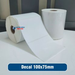 Decal giấy in mã vạch 100x75mm loại 1 tem 1 hàng giá tốt