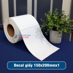 Decal giấy in mã vạch 150x200mm loại 1 tem 1 hàng giá tốt