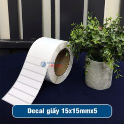 Decal giấy in mã vạch 15x15mm loại 5 tem 1 hàng giá tốt