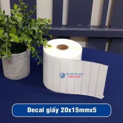 Decal giấy in mã vạch 20x15mm loại 5 tem 1 hàng giá tốt