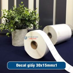 Decal giấy in mã vạch 30x15mm loại 1 tem 1 hàng giá tốt