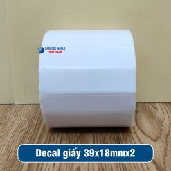 Decal giấy in mã vạch 39x18mm loại 2 tem 1 hàng giá tốt