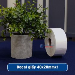 Decal giấy in mã vạch 40x20mm loại 1 tem 1 hàng giá tốt