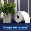 Decal giấy in mã vạch 70mm cuộn liên tục giá tốt