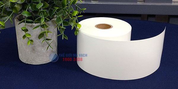 Decal giấy in mã vạch 70mm cuộn liên tục chất lượng đảm bảo