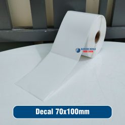 Decal giấy in mã vạch 70x100mm loại 1 tem 1 hàng giá tốt