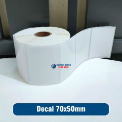 Decal giấy in mã vạch 70x50mm loại 1 tem 1 hàng giá tốt