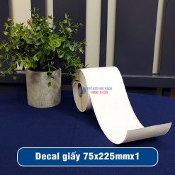 Decal giấy in mã vạch 75x225mm loại 1 tem 1 hàng giá tốt