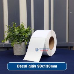 Decal giấy in mã vạch 90x130mm loại 1 tem 1 hàng giá tốt