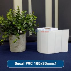 Decal nhựa PVC 100x30mm loại 1 tem 1 hàng giá tốt