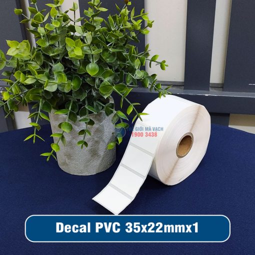 Decal nhựa PVC 35x22mm loại 1 tem 1 hàng giá tốt