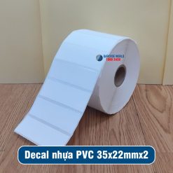 Decal nhựa PVC 35x22mm loại 2 tem 1 hàng giá tốt