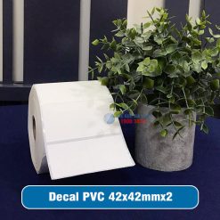 Decal nhựa PVC 42x42mm loại 2 tem 1 hàng giá tốt